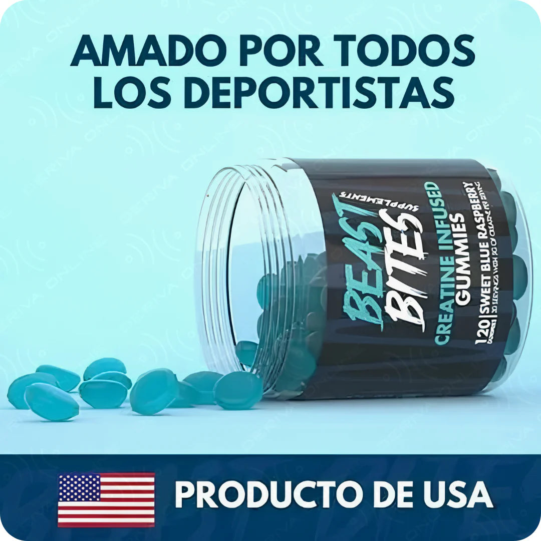 🦁 Beast Bite – Gomas de Creatina Originales (120 unidades)