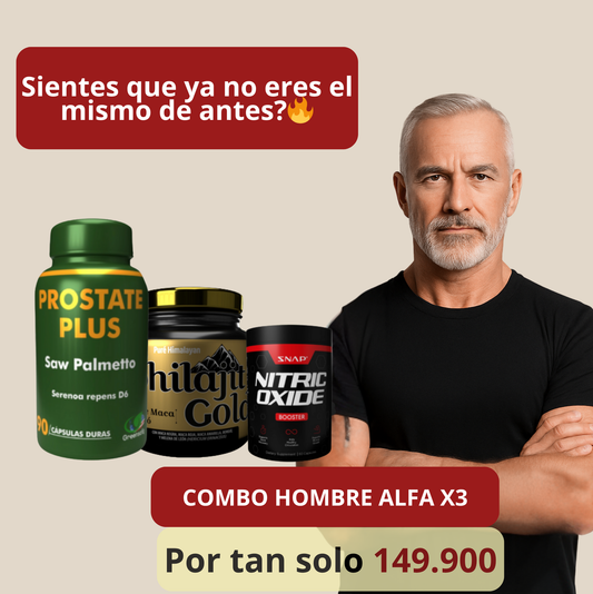 🦍 Combo Hombre Alfa 3X – Potencia, Energía y Próstata