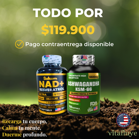 💊 Combo Premium Ashwagandha KSM-66 + NAD
